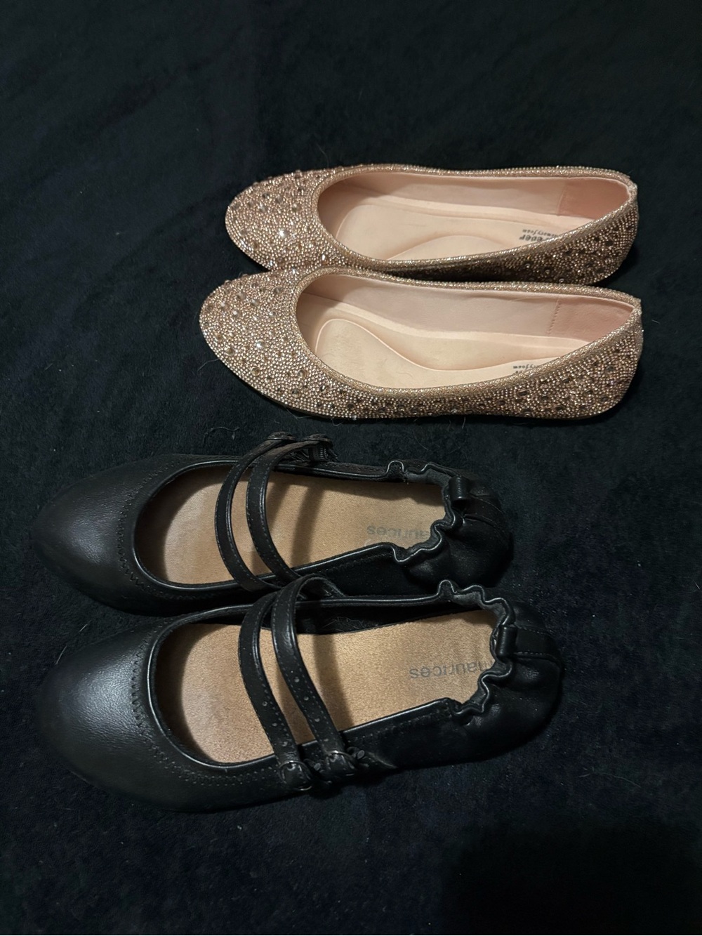 Rose Gold Crystal Ballet Flats - Women's Comfortable Dress Flats
